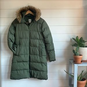 GAP long puffy coat - Size Small